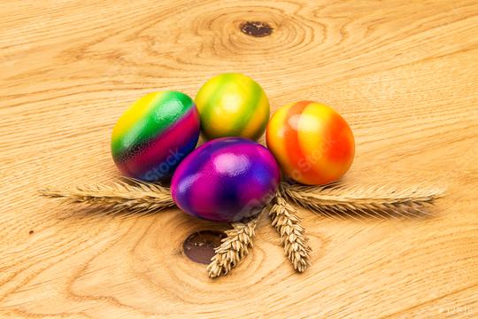 easter eggs with corn ears  : Stock Photo or Stock Video Download rcfotostock photos, images and assets rcfotostock | RC-Photo-Stock.: