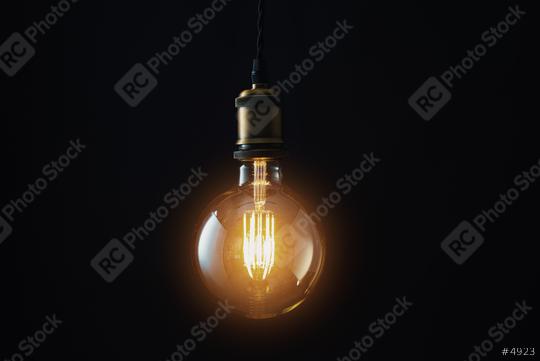 Edison Lightbulb on black background  : Stock Photo or Stock Video Download rcfotostock photos, images and assets rcfotostock | RC Photo Stock.: