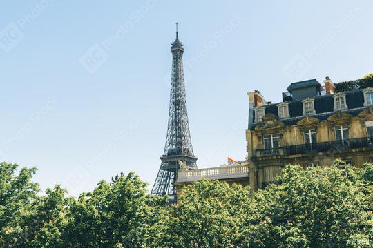 Eiffel Tower, Paris, France, copyspace for your individual text.  : Stock Photo or Stock Video Download rcfotostock photos, images and assets rcfotostock | RC Photo Stock.: