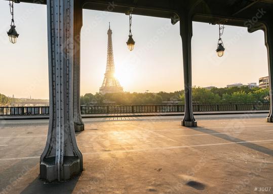 Eiffel tower view at sunrise at the Bir-Hakeim bridge, Paris. France  : Stock Photo or Stock Video Download rcfotostock photos, images and assets rcfotostock | RC Photo Stock.: