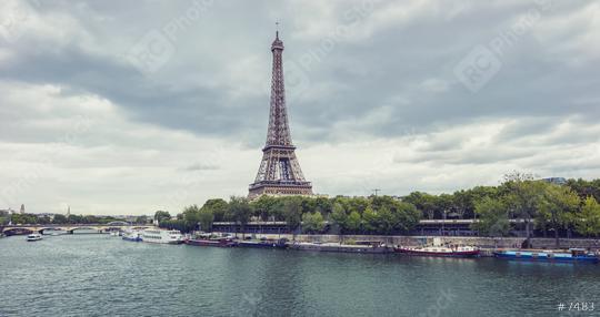 Eiffel tower with Seine river, Paris. France.  : Stock Photo or Stock Video Download rcfotostock photos, images and assets rcfotostock | RC Photo Stock.: