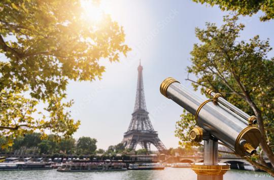 Eiffel tower with Telescope, Paris. France  : Stock Photo or Stock Video Download rcfotostock photos, images and assets rcfotostock | RC Photo Stock.: