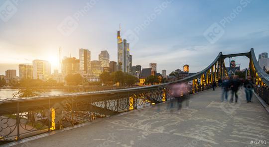 Eiserner Steg in Frankfurt at sunset  : Stock Photo or Stock Video Download rcfotostock photos, images and assets rcfotostock | RC Photo Stock.: