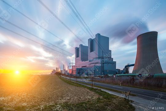 electricity Coal-fired power plant at sunset   : Stock Photo or Stock Video Download rcfotostock photos, images and assets rcfotostock | RC Photo Stock.: