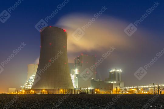 electricity factory in germany at night  : Stock Photo or Stock Video Download rcfotostock photos, images and assets rcfotostock | RC Photo Stock.: