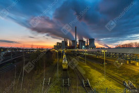 electricity factory on sunset  : Stock Photo or Stock Video Download rcfotostock photos, images and assets rcfotostock | RC Photo Stock.: