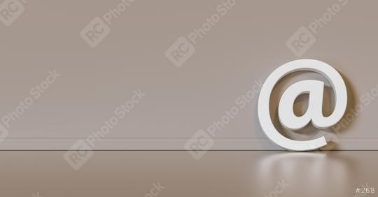 Email Icon or at sign leaning against a brown wall as a communication concept, copyspace for your individual text.  : Stock Photo or Stock Video Download rcfotostock photos, images and assets rcfotostock | RC Photo Stock.:
