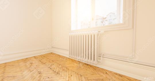 Empty bright white room with radiator in old building in berlin  : Stock Photo or Stock Video Download rcfotostock photos, images and assets rcfotostock | RC Photo Stock.:
