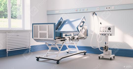 Empty intensive care bed with ventilator in the intensive care unit of a clinic during Covid-19 or coronavirus  : Stock Photo or Stock Video Download rcfotostock photos, images and assets rcfotostock | RC Photo Stock.: