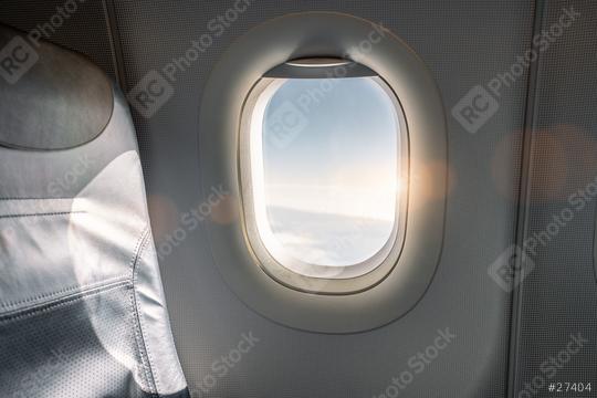 Empty seat on airplane during beautiful sunset. travel and airline business concept image  : Stock Photo or Stock Video Download rcfotostock photos, images and assets rcfotostock | RC Photo Stock.: