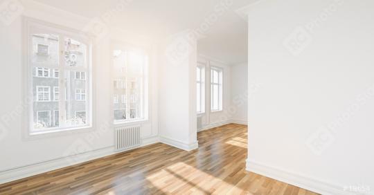 Empty through room in old house with oak parquet   : Stock Photo or Stock Video Download rcfotostock photos, images and assets rcfotostock | RC Photo Stock.: