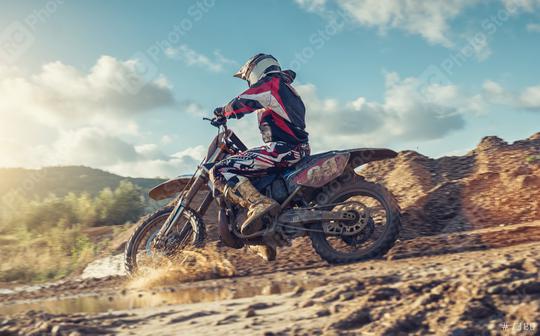 Enduro Extreme Motocross MX rider in Action on a dirt track  : Stock Photo or Stock Video Download rcfotostock photos, images and assets rcfotostock | RC Photo Stock.: