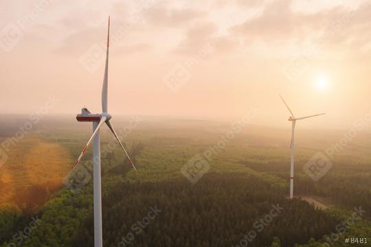 Energy windmills power electricity sunset sunrise nature  : Stock Photo or Stock Video Download rcfotostock photos, images and assets rcfotostock | RC Photo Stock.: