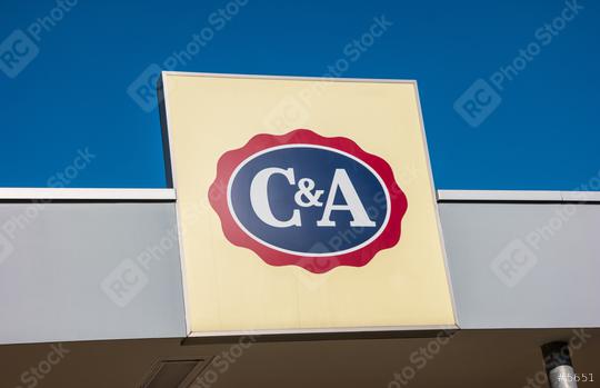 ESCHWEILER, GERMANY FEBRUARY, 2017: C&A store sign. C&A is an international Dutch chain of fashion retail clothing stores. It has retail stores in many countries in Europe, Central and South America.   : Stock Photo or Stock Video Download rcfotostock photos, images and assets rcfotostock | RC Photo Stock.: