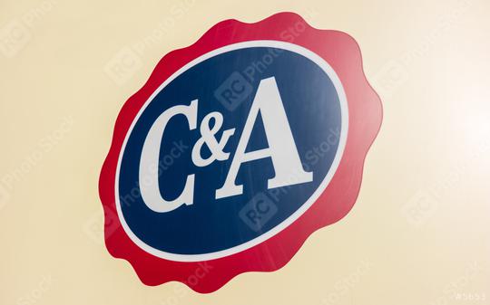ESCHWEILER, GERMANY FEBRUARY, 2017: C&A store sign. C&A is an international Dutch chain of fashion retail clothing stores. It has retail stores in many countries in Europe, Central and South America  : Stock Photo or Stock Video Download rcfotostock photos, images and assets rcfotostock | RC Photo Stock.: