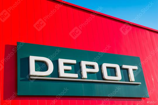 ESCHWEILER, GERMANY FEBRUARY, 2017: DEPOT Decoration Store sign. DEPOT is a German store for Decoration and home accessories, based in Niedernberg, Germany.  : Stock Photo or Stock Video Download rcfotostock photos, images and assets rcfotostock | RC Photo Stock.: