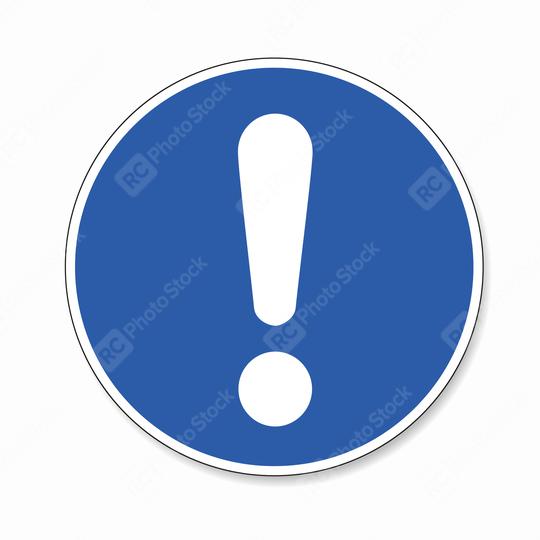 Exclamation mark attention. Warning, Caution or generic mandatory sign or safety sign, on white background. Vector illustration. Eps 10 vector file.  : Stock Photo or Stock Video Download rcfotostock photos, images and assets rcfotostock | RC Photo Stock.:
