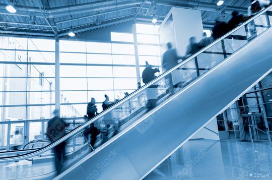 Exhibition escalator with blurred people  : Stock Photo or Stock Video Download rcfotostock photos, images and assets rcfotostock | RC Photo Stock.: