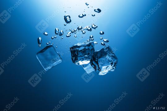 Falling ice cubes in water  : Stock Photo or Stock Video Download rcfotostock photos, images and assets rcfotostock | RC Photo Stock.: