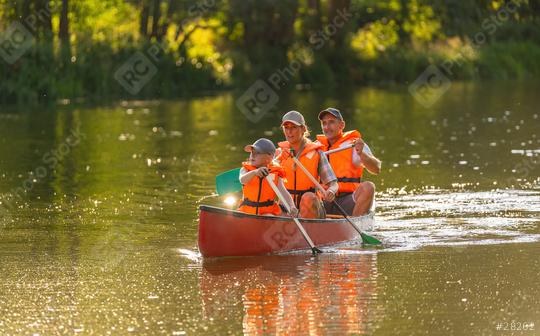 Family Canoeing on a river in bavaria germany  : Stock Photo or Stock Video Download rcfotostock photos, images and assets rcfotostock | RC Photo Stock.: