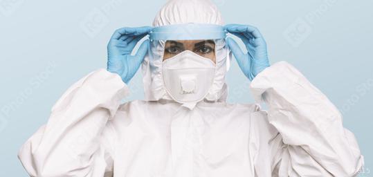 Female Doctor or Nurse Wearing latex protective gloves and medical Protective Mask with shield and glasses on face. Protection for Coronavirus COVID-19.  : Stock Photo or Stock Video Download rcfotostock photos, images and assets rcfotostock | RC Photo Stock.: