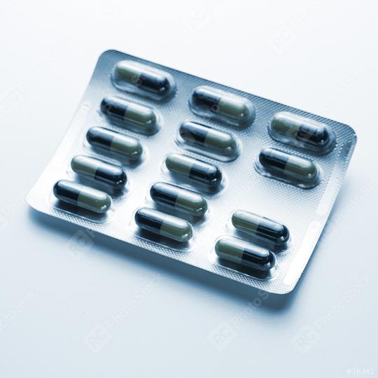 Film-coated tablet therapy flu in a Blister packaging antibiotic pharmacy medicine medical  : Stock Photo or Stock Video Download rcfotostock photos, images and assets rcfotostock | RC Photo Stock.: