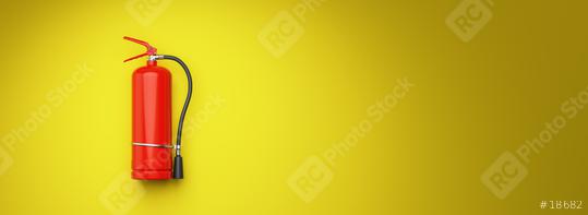 Fire extinguisher on the yellow wall, banner size, copy space for individual text  : Stock Photo or Stock Video Download rcfotostock photos, images and assets rcfotostock | RC Photo Stock.: