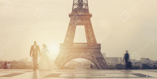 First wedding couple enjoying Honeymoon in Paris, France.  : Stock Photo or Stock Video Download rcfotostock photos, images and assets rcfotostock | RC Photo Stock.: