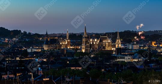 firworks over aachen city at night  : Stock Photo or Stock Video Download rcfotostock photos, images and assets rcfotostock | RC Photo Stock.: