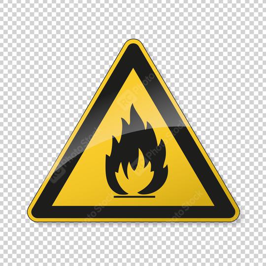 Flammable, inflammable substances warning attention sign. Safety signs, warning Sign or Danger symbol BGV warning Fire warning sign on transparent background. Vector illustration. Eps 10 vector file.  : Stock Photo or Stock Video Download rcfotostock photos, images and assets rcfotostock | RC Photo Stock.: