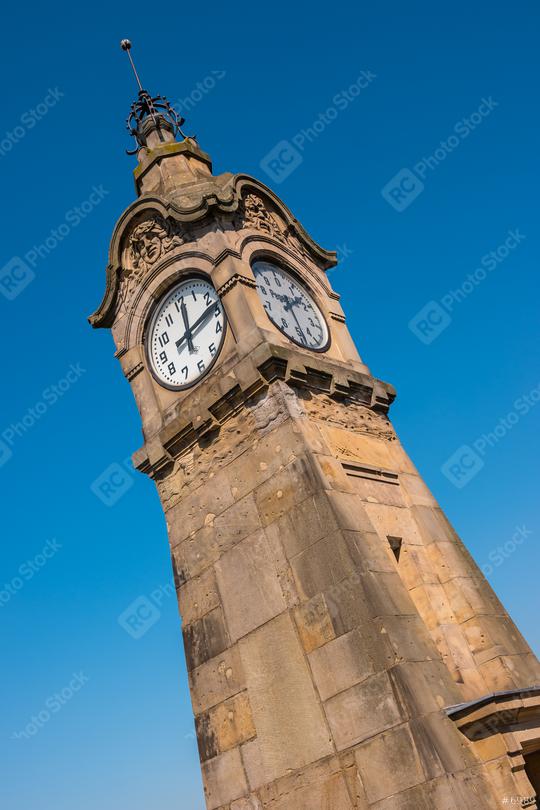 flood marker clock at dusseldorf  : Stock Photo or Stock Video Download rcfotostock photos, images and assets rcfotostock | RC Photo Stock.: