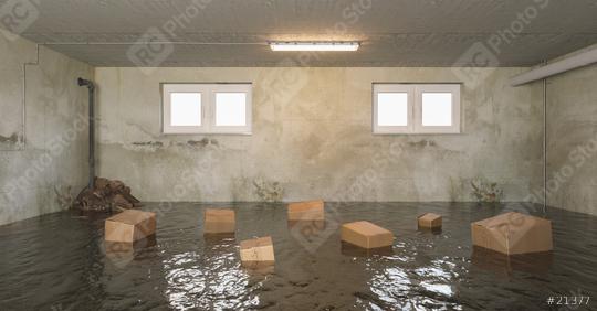 flooded basement of the house with wet Cardboard boxes in the water  : Stock Photo or Stock Video Download rcfotostock photos, images and assets rcfotostock | RC-Photo-Stock.: