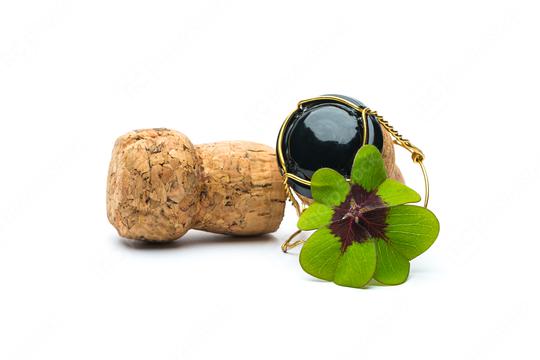 Four-leaf clover on corks  : Stock Photo or Stock Video Download rcfotostock photos, images and assets rcfotostock | RC Photo Stock.: