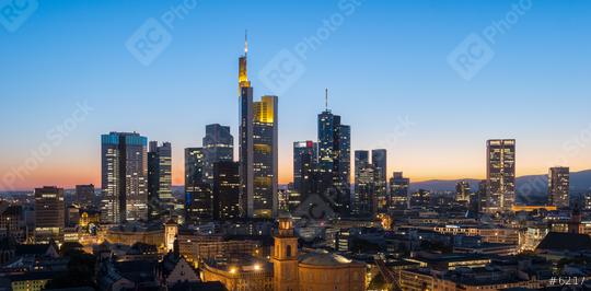 Frankfurt am Main Financial District skyline at night  : Stock Photo or Stock Video Download rcfotostock photos, images and assets rcfotostock | RC Photo Stock.: