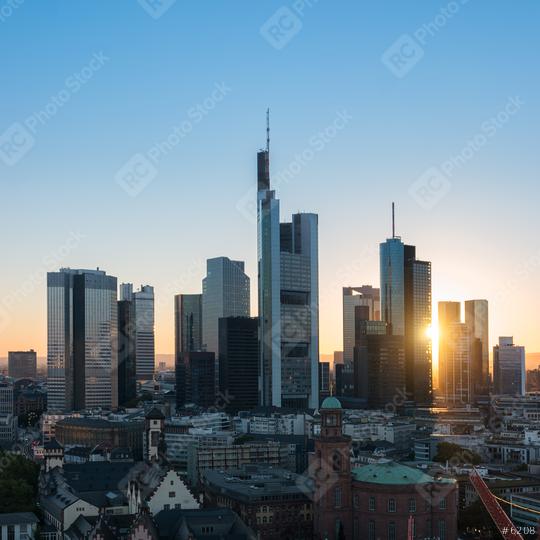Frankfurt am Main Financial District skyline at sunset  : Stock Photo or Stock Video Download rcfotostock photos, images and assets rcfotostock | RC Photo Stock.: