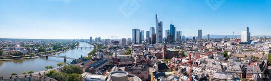 Frankfurt am Main Panorama Skyscraper buildings at morning in Frankfurt  : Stock Photo or Stock Video Download rcfotostock photos, images and assets rcfotostock | RC Photo Stock.: