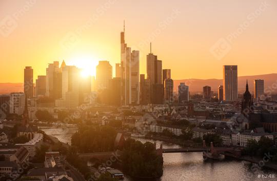 Frankfurt am Main Skyline at summer sunset  : Stock Photo or Stock Video Download rcfotostock photos, images and assets rcfotostock | RC Photo Stock.: