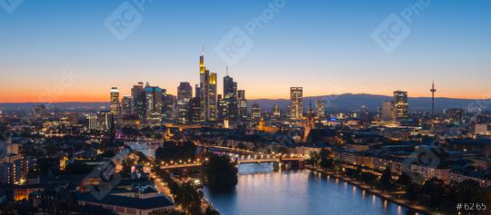 Frankfurt am Main, skyline during twilight blue hour  : Stock Photo or Stock Video Download rcfotostock photos, images and assets rcfotostock | RC Photo Stock.: