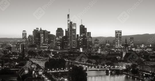 Frankfurt am Main Skyline in Monochrome colors  : Stock Photo or Stock Video Download rcfotostock photos, images and assets rcfotostock | RC Photo Stock.: