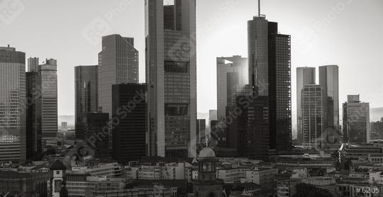 Frankfurt am Main skyline monochrom colors  : Stock Photo or Stock Video Download rcfotostock photos, images and assets rcfotostock | RC Photo Stock.: