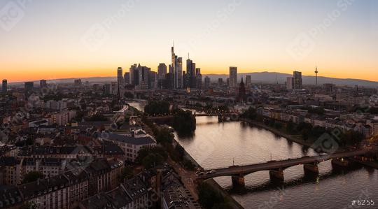 Frankfurt am Main Skyline panorama silhouette at Sunset  : Stock Photo or Stock Video Download rcfotostock photos, images and assets rcfotostock | RC Photo Stock.: