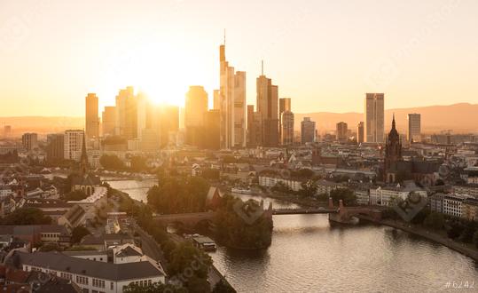 Frankfurt am Main Sykline late summer evening  : Stock Photo or Stock Video Download rcfotostock photos, images and assets rcfotostock | RC Photo Stock.:
