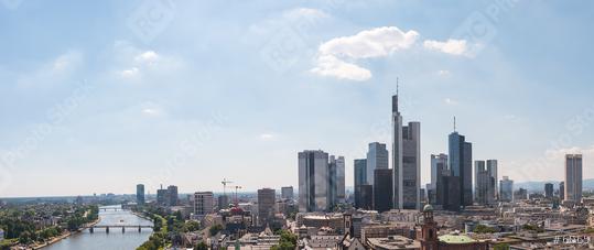 Frankfurt am main with blue sky Skyline Panorama  : Stock Photo or Stock Video Download rcfotostock photos, images and assets rcfotostock | RC Photo Stock.: