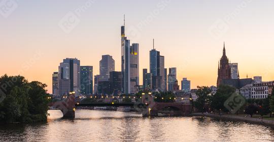 Frankfurt at sunset, Germany  : Stock Photo or Stock Video Download rcfotostock photos, images and assets rcfotostock | RC Photo Stock.: