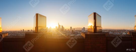 Frankfurt City at Sunset Panorama, Golden city view  : Stock Photo or Stock Video Download rcfotostock photos, images and assets rcfotostock | RC Photo Stock.: