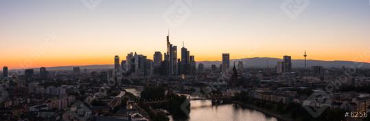 Frankfurt City Skyline Panorama at Sunset silhouette  : Stock Photo or Stock Video Download rcfotostock photos, images and assets rcfotostock | RC Photo Stock.:
