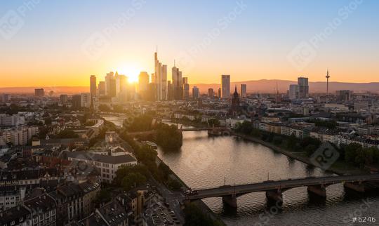 Frankfurt City Skyline silhouette at summer sunset  : Stock Photo or Stock Video Download rcfotostock photos, images and assets rcfotostock | RC Photo Stock.: