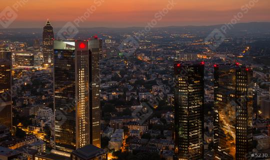Frankfurt Financial district skyscapers at night  : Stock Photo or Stock Video Download rcfotostock photos, images and assets rcfotostock | RC Photo Stock.: