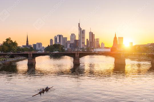 Frankfurt, Germany financial district skyline at Sunset  : Stock Photo or Stock Video Download rcfotostock photos, images and assets rcfotostock | RC Photo Stock.:
