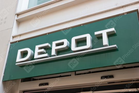 FRANKFURT, GERMANY MARCH, 2017: DEPOT Decoration Store logo. DEPOT is a German store for Decoration and home accessories, based in Niedernberg, Germany.  : Stock Photo or Stock Video Download rcfotostock photos, images and assets rcfotostock | RC Photo Stock.: